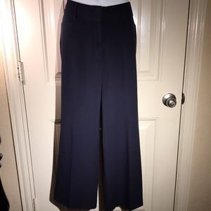 Apt 9 navy slacks 6Short or 6P. Flat front, faux pocket back. Like new